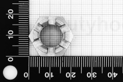 M12 Hexagon Slotted Castle Nut DIN 935, stainless steel AISI 316