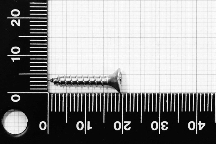 3.5x20 Flat Head Countersunk Cross Recessed Tapping Screw, stainless steel AISI 304