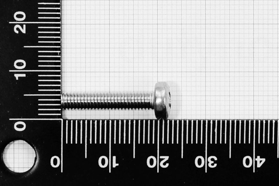 M4x20 Cross Recessed Pan Head Screw DIN 7985, fully threaded, stainless steel AISI 316