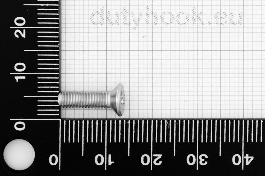 M4x14 Flat Head Countersunk Cross Recessed Screw DIN 965, stainless steel AISI 316
