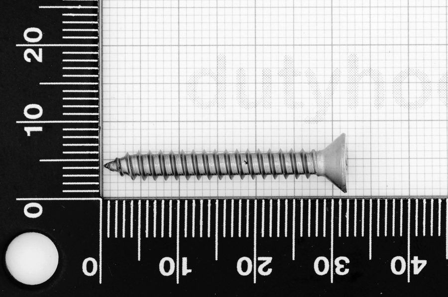 4.2x32 Flat Head Countersunk Cross Recessed Tapping Screw DIN 7982, stainless steel AISI 316