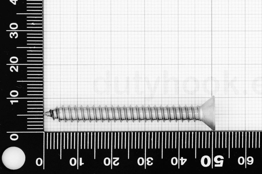 5.5x50 Flat Head Countersunk Cross Recessed Tapping Screw DIN 7982, stainless steel AISI 316