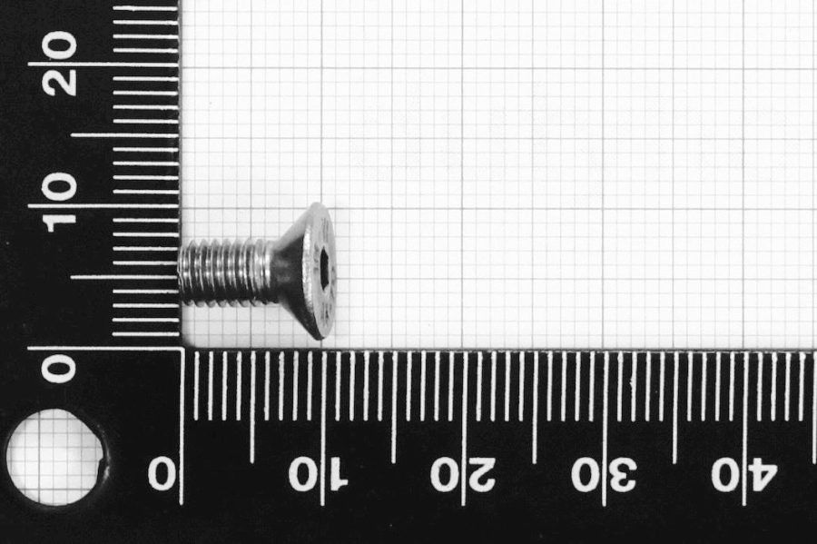 M5x10 Flat Socket Head Cap Screw DIN 7991, stainless steel AISI 316