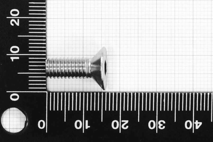 M6x16 Flat Socket Head Cap Screw DIN 7991, stainless steel AISI 316