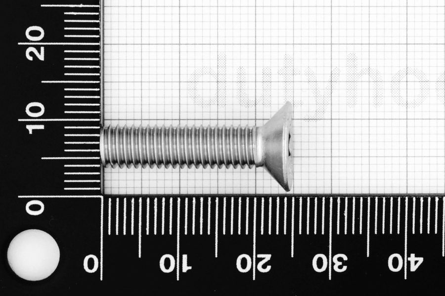 M6x25 Flat Socket Head Cap Screw DIN 7991, stainless steel AISI 316