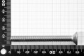 M8x80 Flat Socket Head Cap Screw DIN 7991, stainless steel AISI 316
