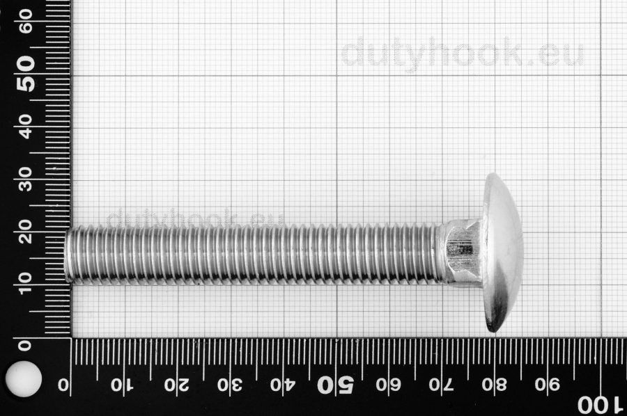 M12x80 Carriage Bolt DIN 603, stainless steel AISI 316