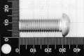 M10x30 Pan Head Screw, fully threaded, ISO 7380, stainless steel AISI 316