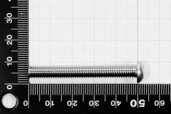 M6x50 Pan Head Screw, fully threaded, ISO 7380, stainless steel AISI 316