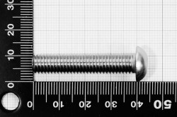 M8x40 Pan Head Screw, fully threaded, ISO 7380, stainless steel AISI 316