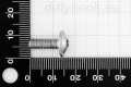 M5x14 Pan Head Screw with Flange, fully threaded, ISO 7380, stainless steel AISI 316