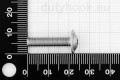 M5x22 Pan Head Screw with Flange, fully threaded, ISO 7380, stainless steel AISI 316