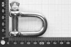 10x60 Straight D-shackle, short, stainless steel AISI 316