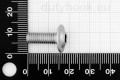 M6x16 Pan Head Screw with Flange, fully threaded, ISO 7380, stainless steel AISI 316