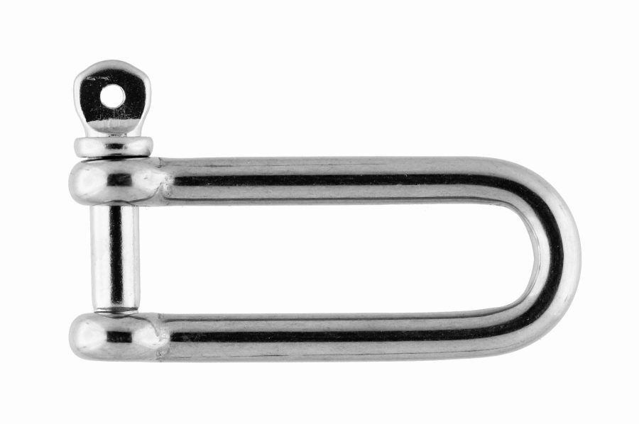 5x50 Long D-shackle, stainless steel AISI 316