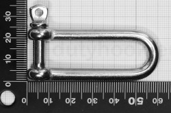 6x60 Long D-shackle, stainless steel AISI 316
