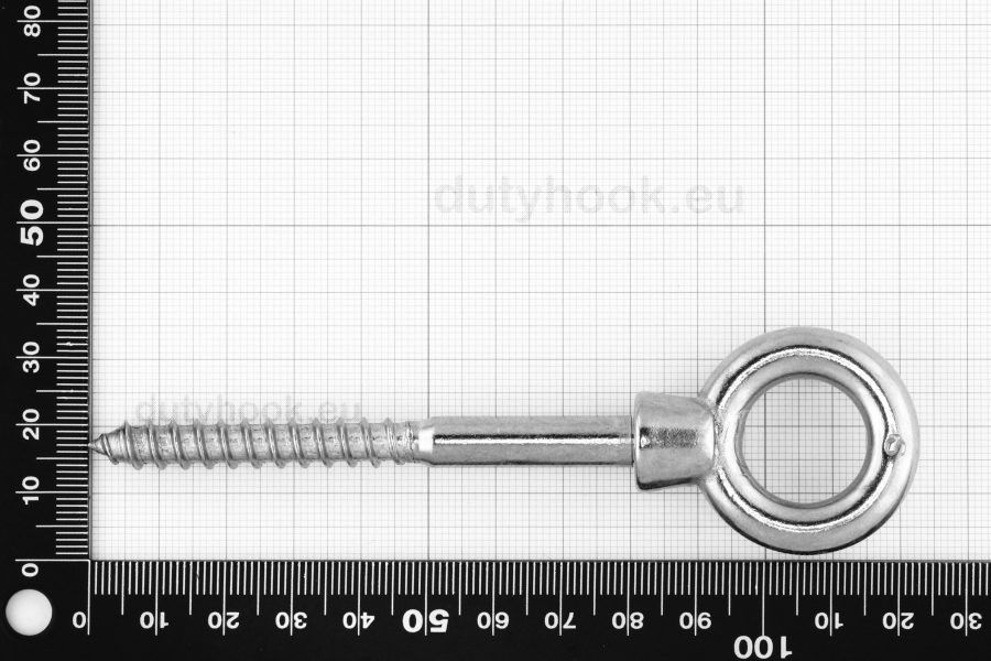 8x80 Eye Bolt with Wood Thread, stainless steel AISI 304