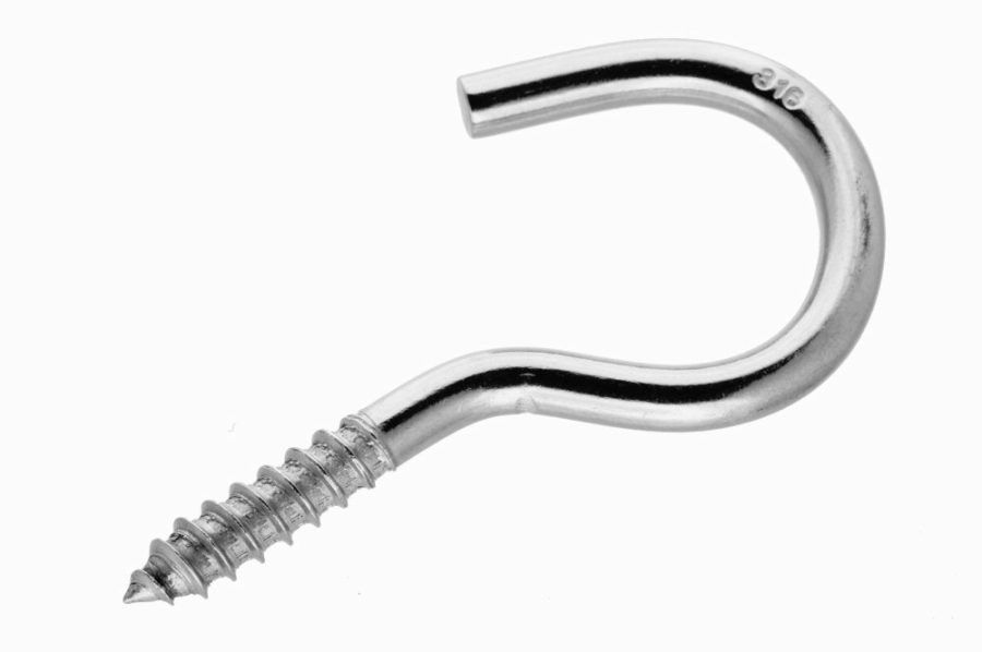 4.8x65 Plain Cup Hook, stainless steel AISI 316