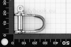 5x30 Flat Shackle, short, stainless steel AISI 316