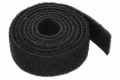 25 Velcro Takjariba, kahepoolne, must, 1m mõõdukaup