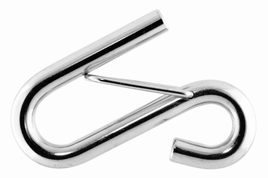 11x104 S-Hook with Gate, stainless steel AISI 316