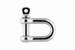 7x42 Straight D-shackle, short, stainless steel AISI 316
