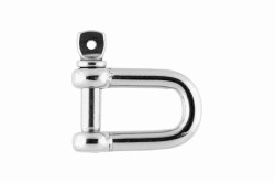 6x38 Straight D-shackle, short, stainless steel AISI 316