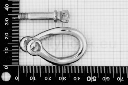 6x45 Twisted Shackle, stainless steel AISI 316