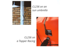 3-6 Roller Fairlead Vertical Clamcleat CL236 Mk 1, aluminium, silver finish