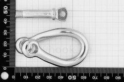 8x64 Twisted Shackle, stainless steel AISI 316