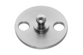 Tenax lower part with screwable round plate, stainless steel AISI 304