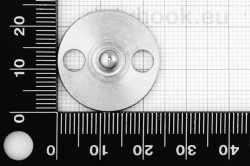 Tenax lower part with screwable round plate, stainless steel AISI 304