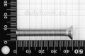M6x45 Flat Socket Head Cap Screw DIN 7991, stainless steel AISI 316