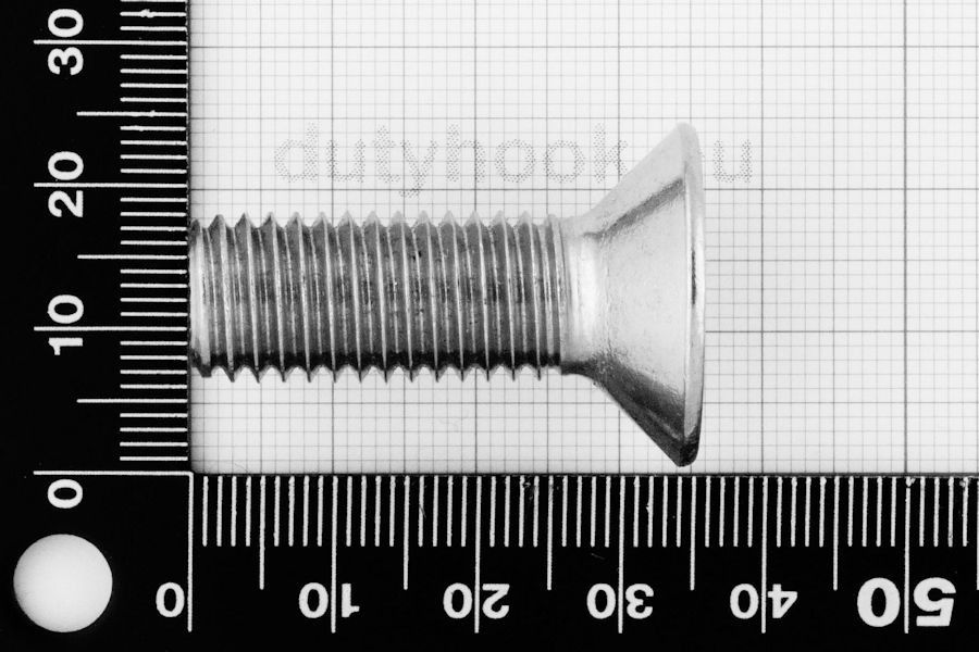M12x35 Flat Socket Head Cap Screw DIN 7991, stainless steel AISI 316