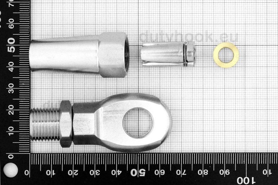 6 Wire Fast Terminal with 13 mm Eye, stainless steel AISI 316 marine grade