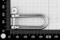 5x50 Long D-shackle with captive pin, stainless steel AISI 316