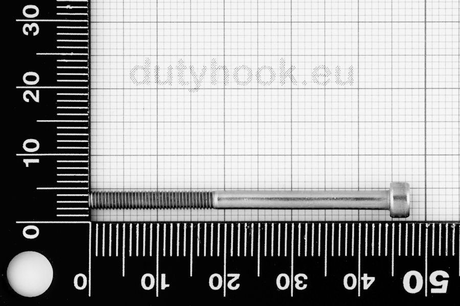 M3x45 Kuusiokoloruuvi, lieriökanta, DIN 912, haponkestävä A4