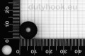 Dutyhook 3D-prinditud M4 vaheseib, must plast