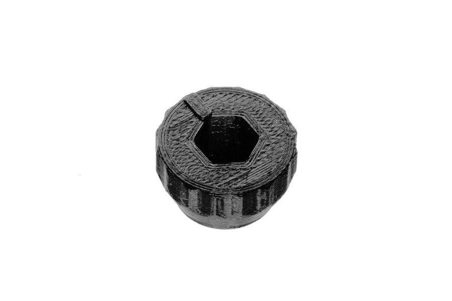 Dutyhook 3D Printed Knob for M5 Nut, black plastic