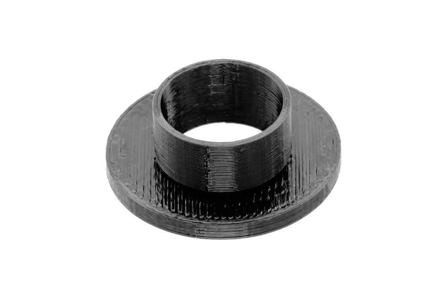 3D-tulostettu M12 pultin kaulus, musta muovi