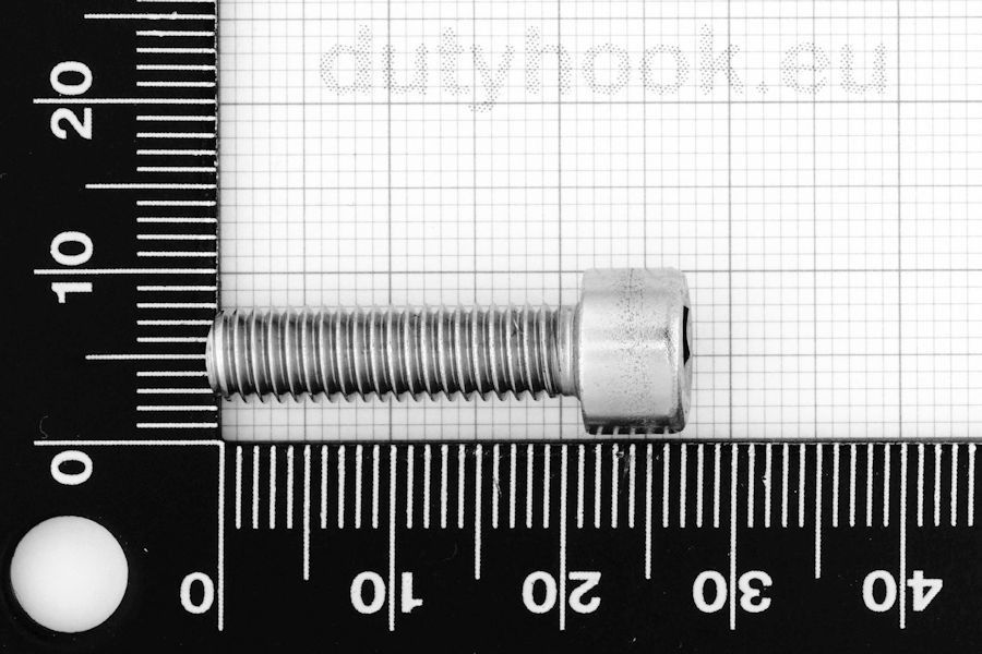 M6x22 Socket Head Cap Screw, DIN 912, stainless steel AISI 316