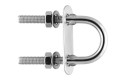 M8x80 U-bolt with Plate, stainless steel AISI 304