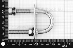M8x80 U-bolt with Plate, stainless steel AISI 304
