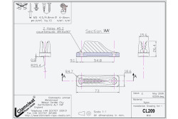 4-8 Köysilukko Clamcleat CL209, musta, nailonia