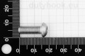 M6x16 Pan Head Screw, fully threaded, ISO 7380, stainless steel AISI 304