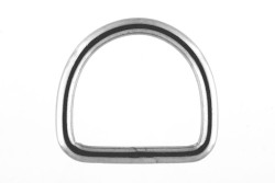 6x40 D-Ring, welded and polished, stainless steel AISI 316