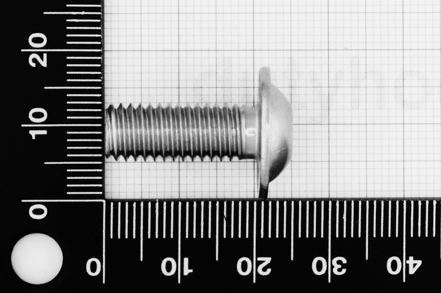M8x20 Pan Head Screw with Flange, fully threaded, ISO 7380, stainless steel AISI 316