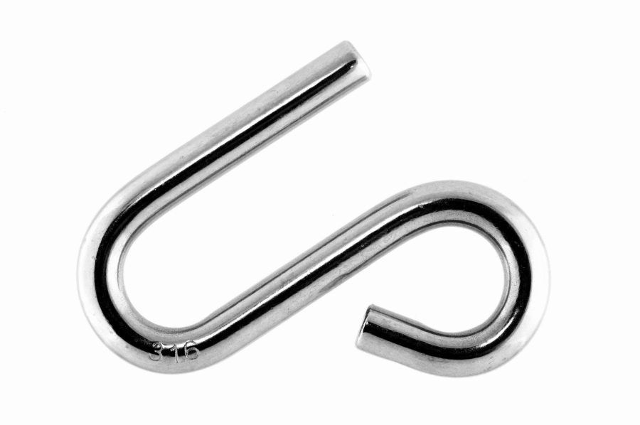 8x77 S-Hook, stainless steel AISI 316