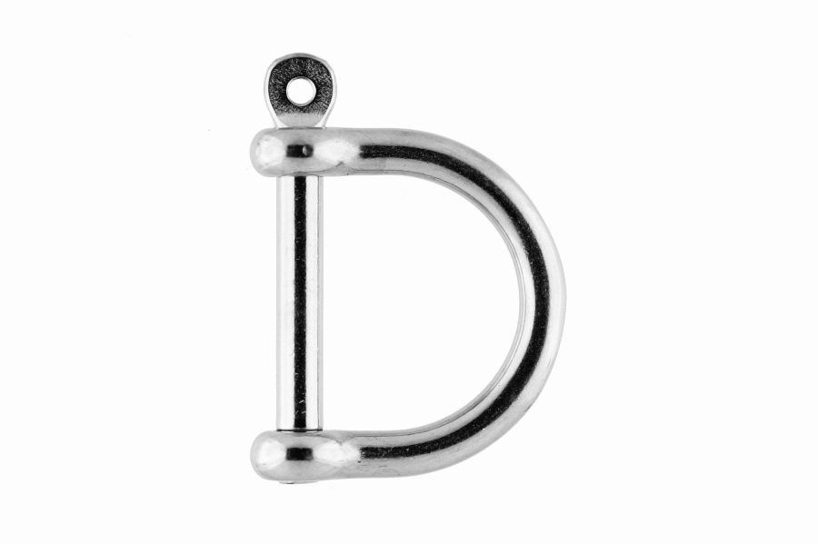 5x32 Wide D-shackle, stainless steel AISI 316