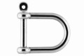 10x80 Wide D-shackle, stainless steel AISI 316